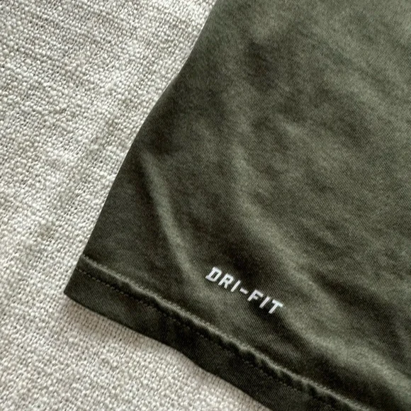 Nike Men's Olive Dri-FIT Tee - Picture 2 of 7